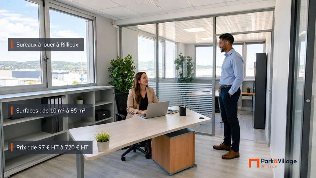 Loue bureau fermé de 59m² site gardienné à Lyon