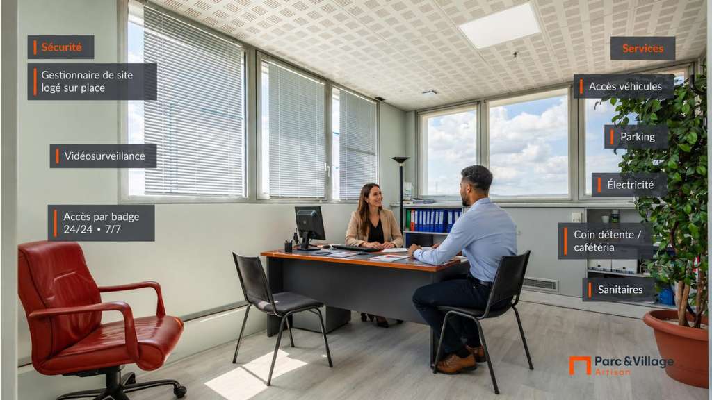 Loue bureau fermé de 59m² site gardienné à Lyon