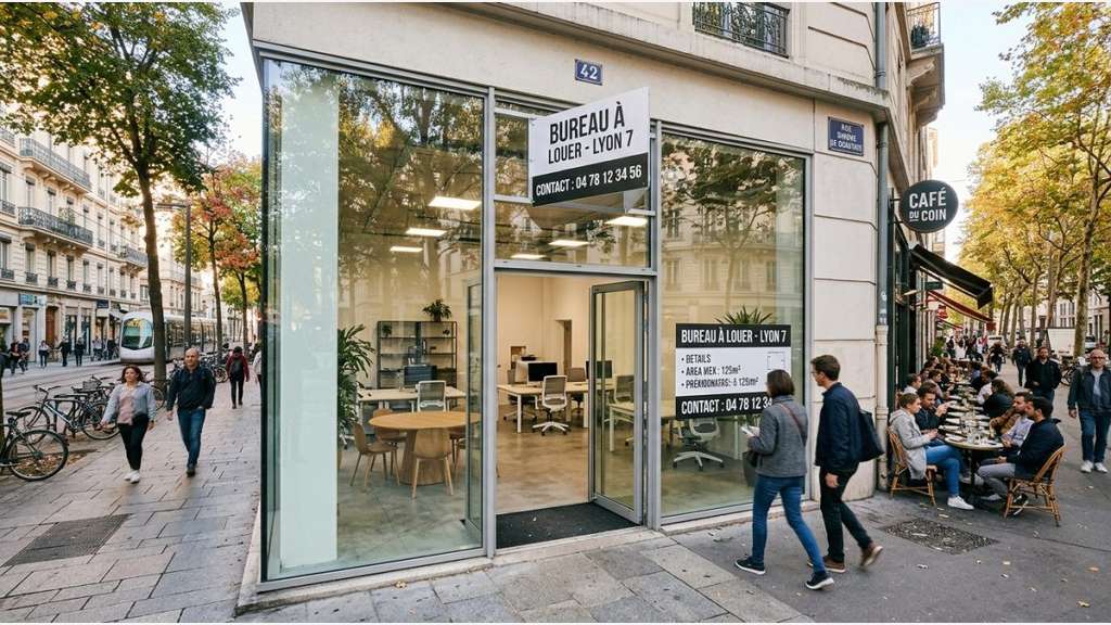 A louer bureaux 78m² à Lyon 7e rue S. de Beauvoir