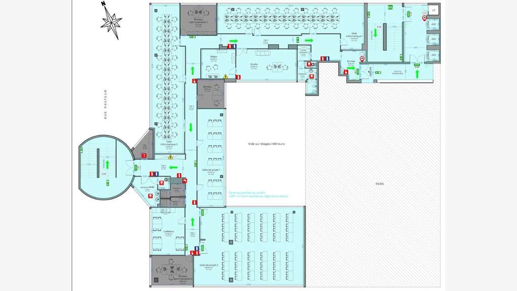 A louer bureaux 620m² ERP à Lyon 69007