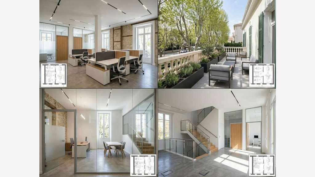 Bureaux 220m² louer sur 3 niveaux Marseille 13009