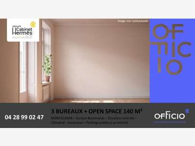 A louer 3 bureaux + open space 140m² à Montélimar