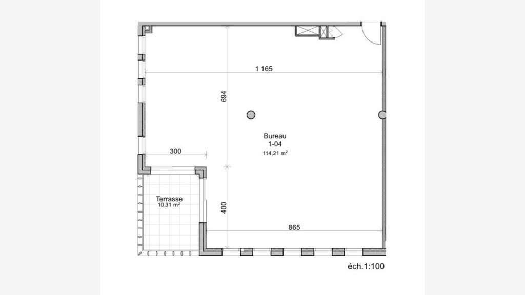 Location bureau 145m² à Montpellier  Nord 