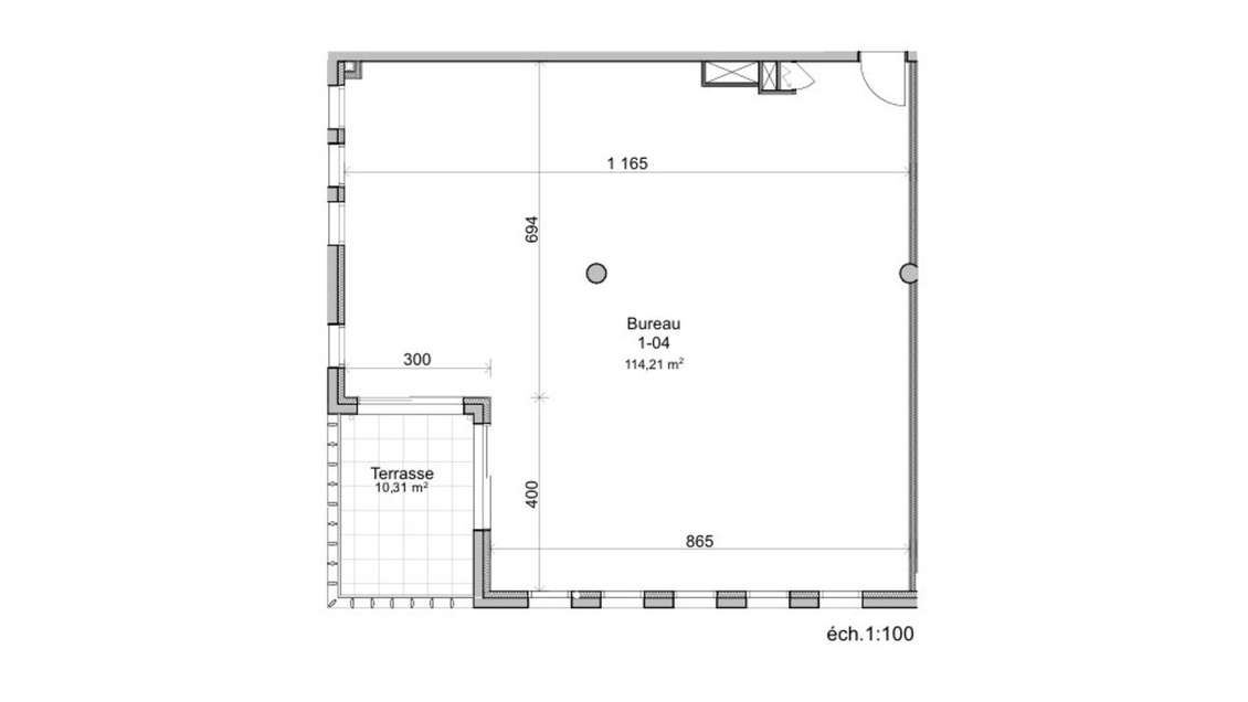 Location bureau 145m² à Montpellier  Nord 