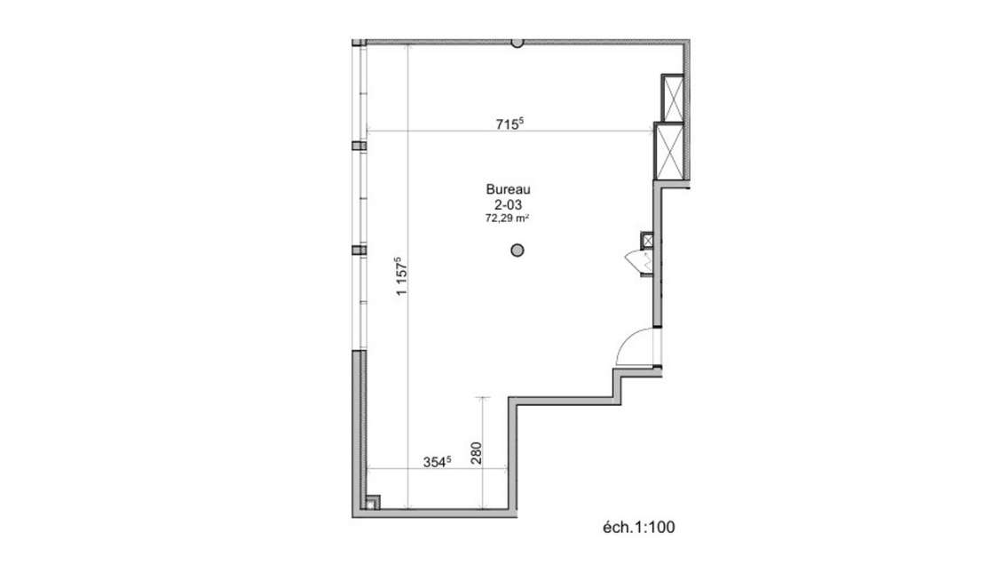 Location bureau 88m² à partir de 88m² Montpellier 