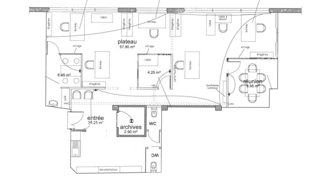 A louer bureaux rénovés 105m² à Nantes centre