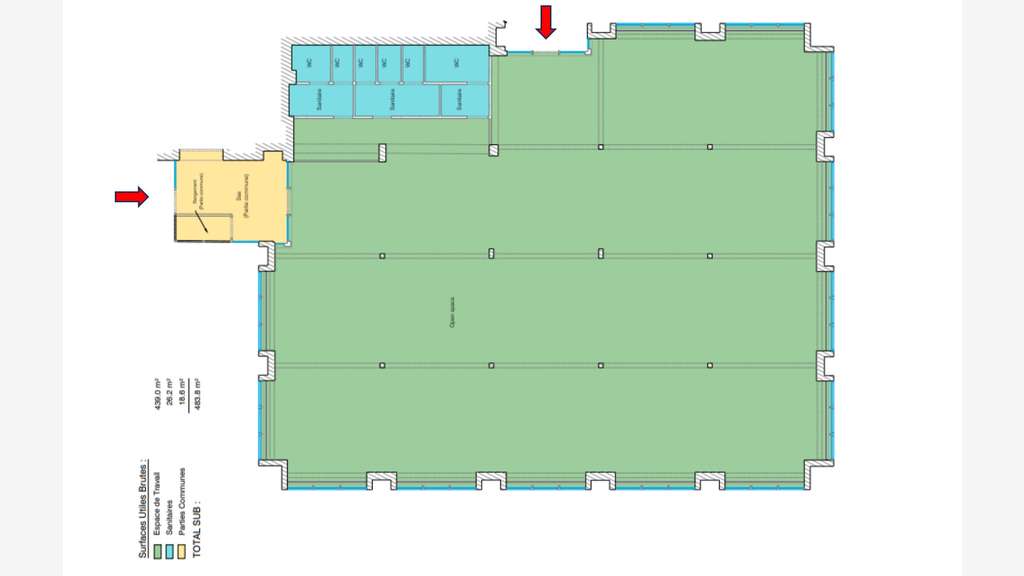 A louer bureaux rénovés de 480m² à Nantes Est
