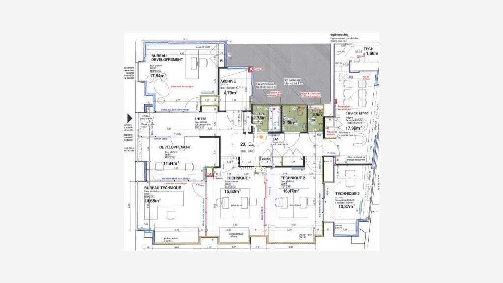 A louer bureaux 140m² empl Quai Hoche Nantes