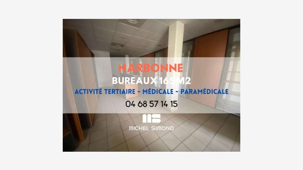 A louer bureau 165m² ZA Bonne Source à Narbonne