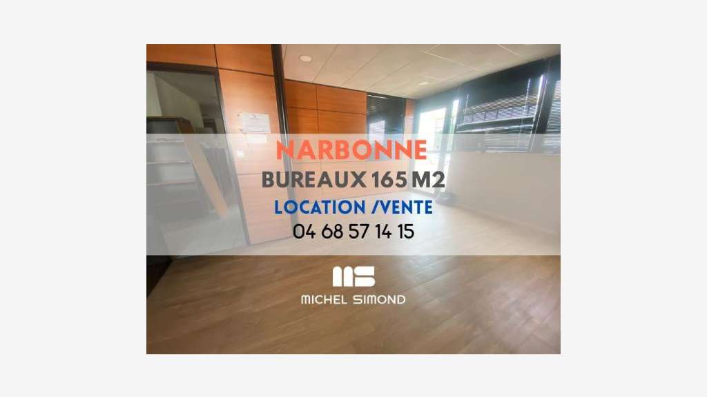 A louer bureau 165m² ZA Bonne Source à Narbonne