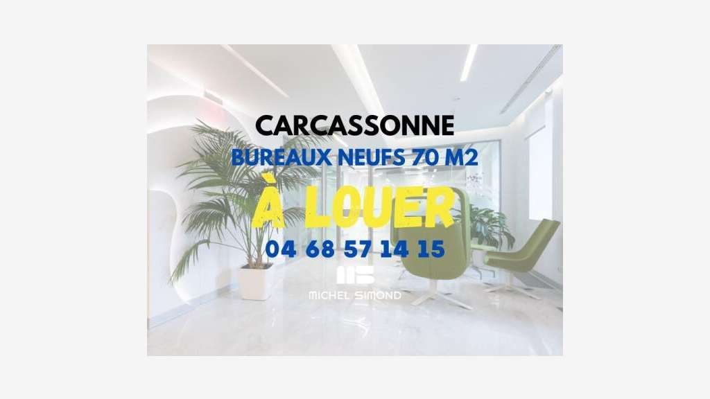 A louer bureaux neufs de 70m² à Carcassonne