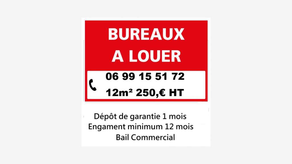 Bureau sécurisé 250 €HT Nice Est Accès A8