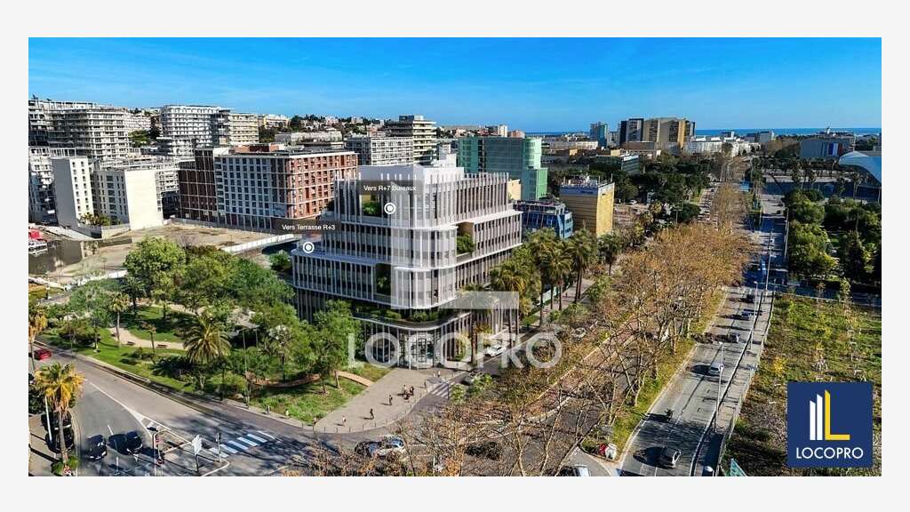 Loue bureaux de 843m² divisibles en BEFA à Nice