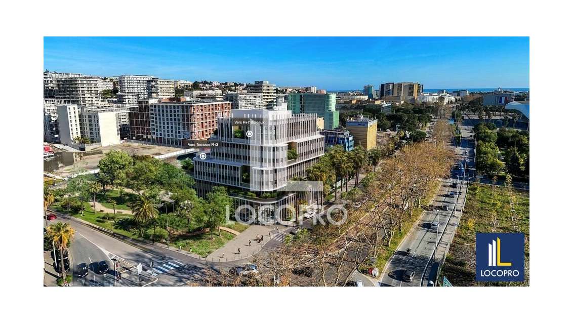 A louer 374.4m² de bureaux modulables BEFA à Nice