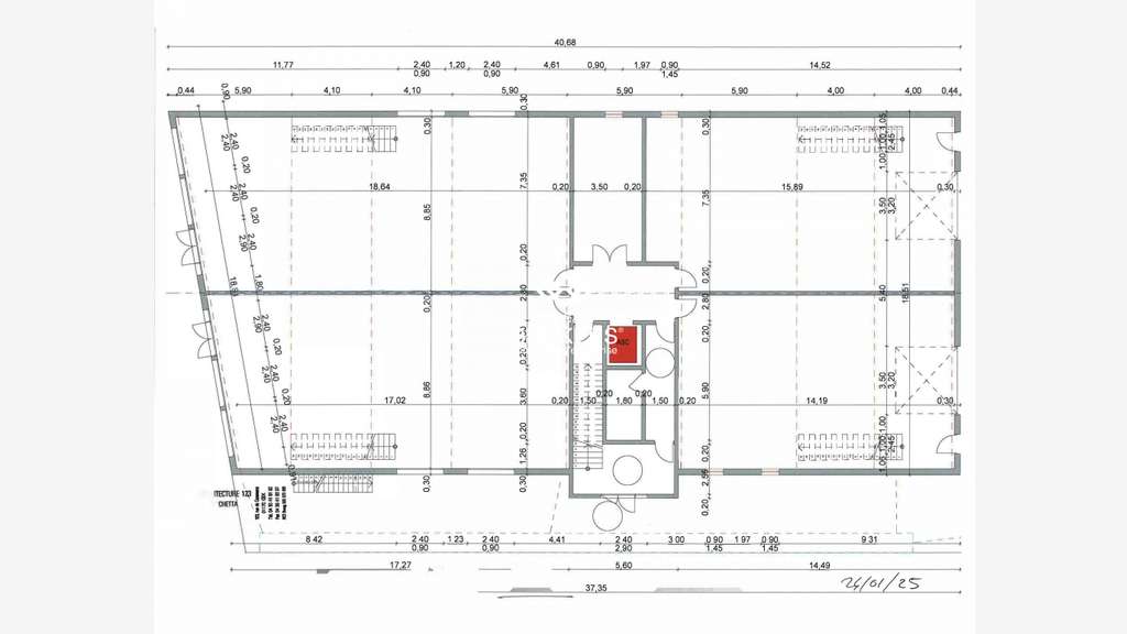 A louer bureaux 272m² à Chevry Les Grands Prés