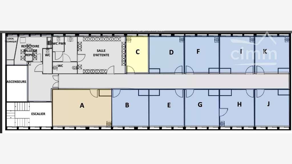 Plateau de bureaux neufs 261m² à Orléans centre
