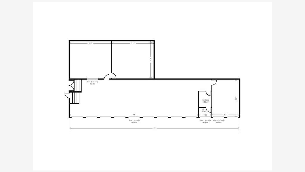 A louer bureaux 141m² R+1 à Orléans centre Gare