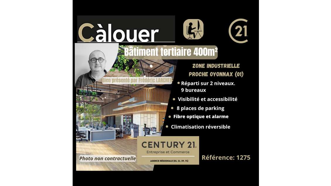 Bureaux de 400m² à louer en ZI proche Oyonnax