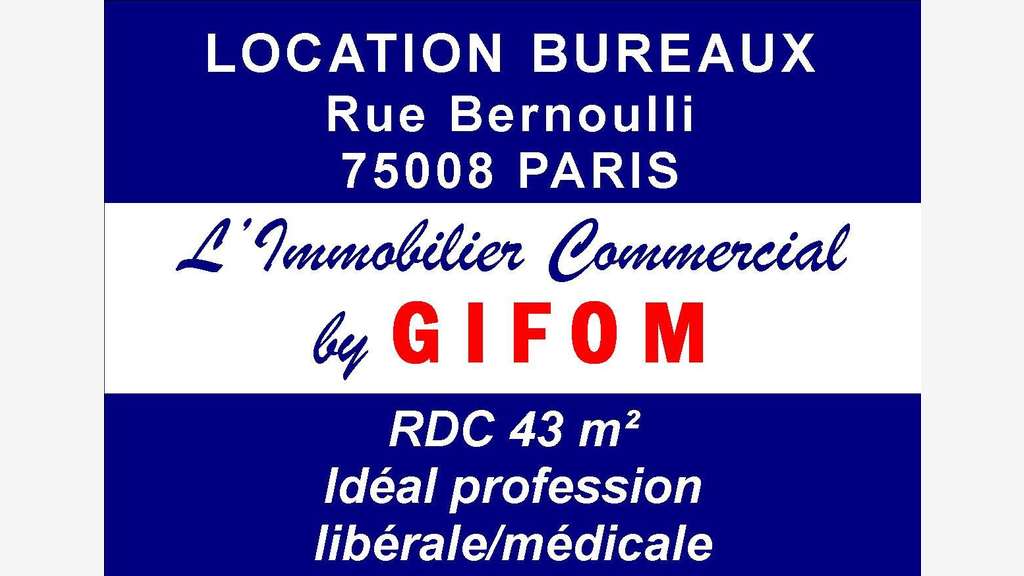 Location local bureau mixte 43m² à Paris 8e