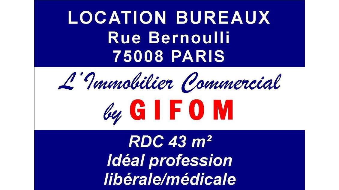Location local bureau mixte 43m² à Paris 8e