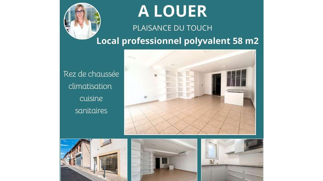 Location bureaux 58m² à Plaisance-du-Touch