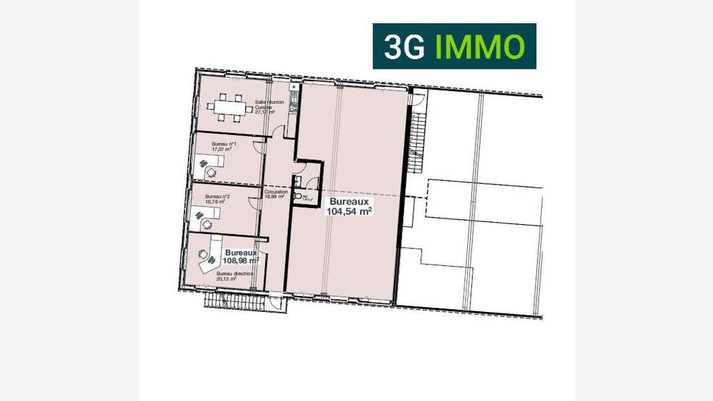 Location bureaux 104m² accès voie rapide Plouédern