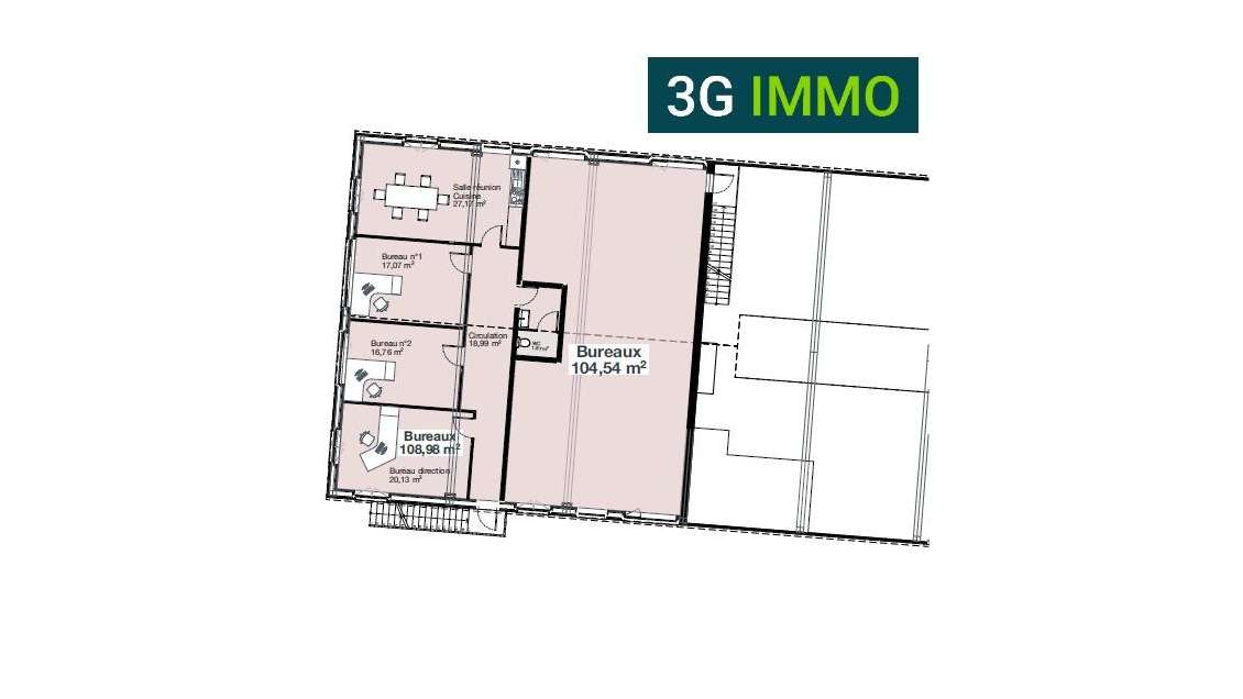 Location bureaux 104m² accès voie rapide Plouédern