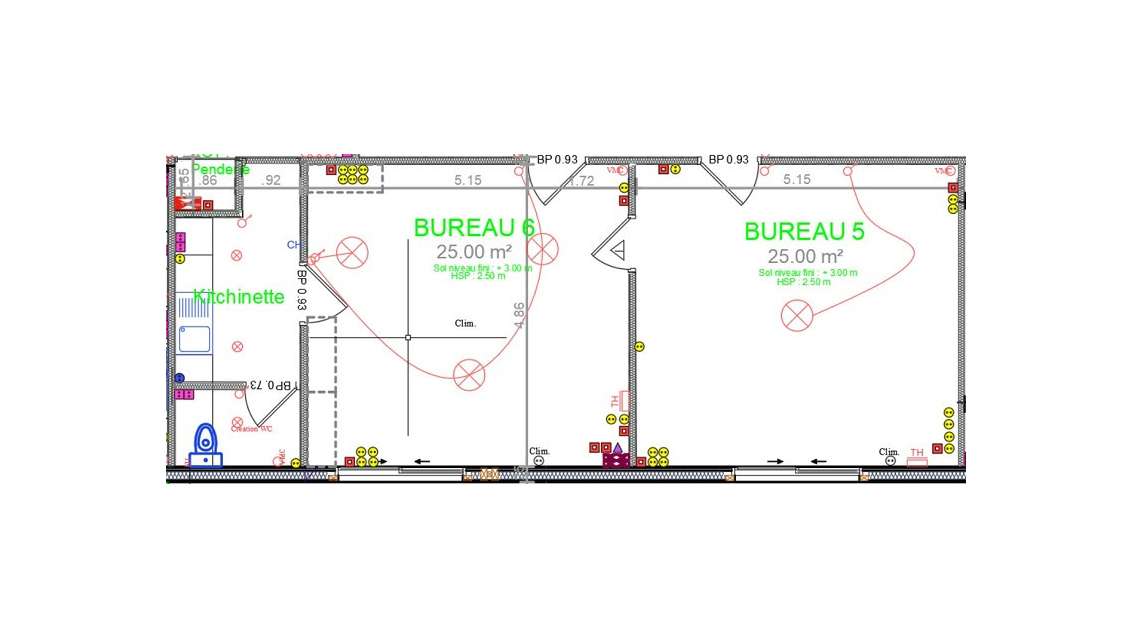 A louer bureau 60m² R+1 à Pornichet