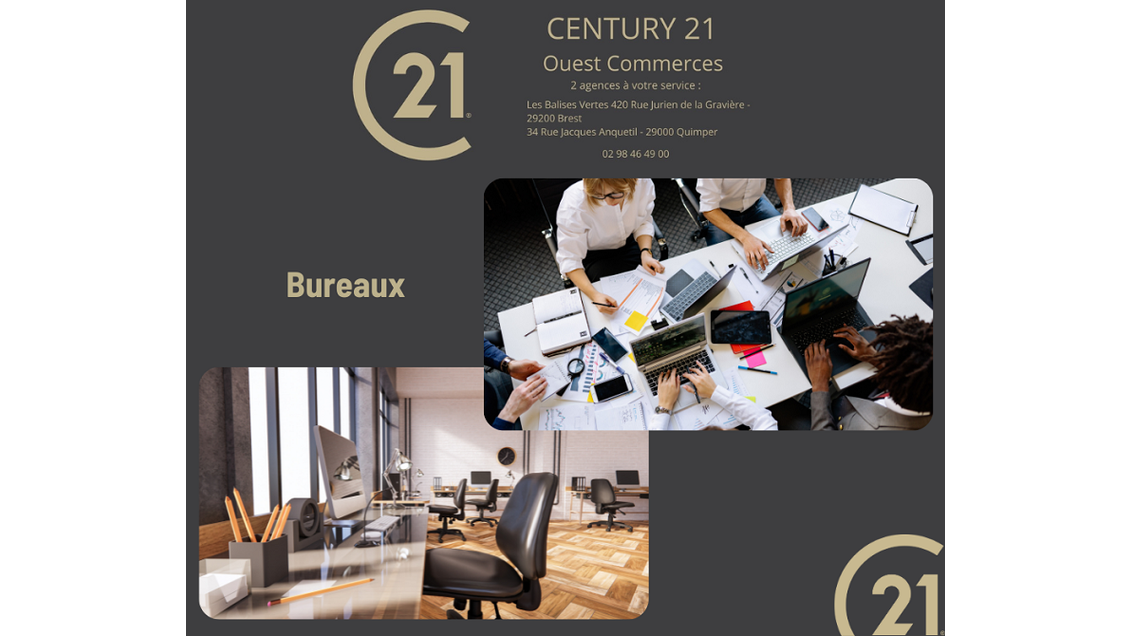 A louer bureau lumineux 60m² Quimper Creach Gwen