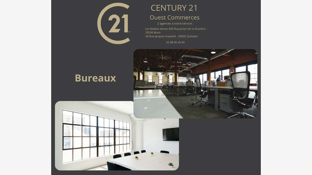 A louer local commercial de 40m² à Quimper Braden