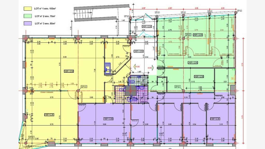 A louer plateau de bureaux 70m² Quimper Nord N 165