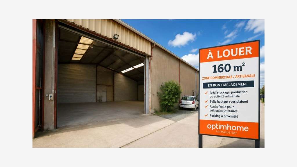 A louer bâtiment d'activité de 160m² à Redon