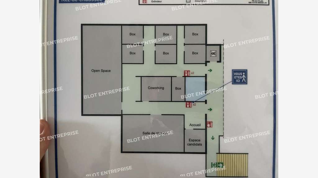 Location bureaux 237m² R+1 à Rennes Champéaux