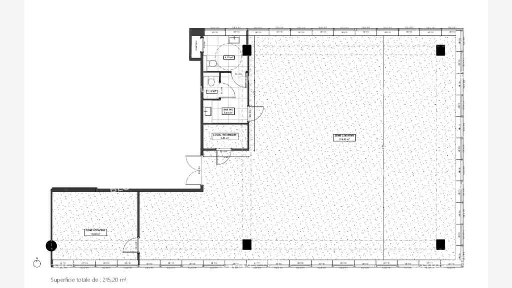A louer bureaux 204m² zone Eurorennes