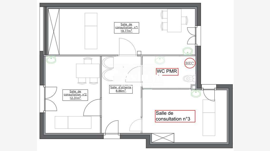 Bureaux divisibles dès 12m² à louer à Rennes