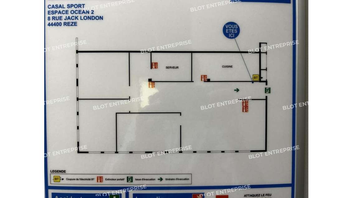 A louer bureaux 169m² à Rezé