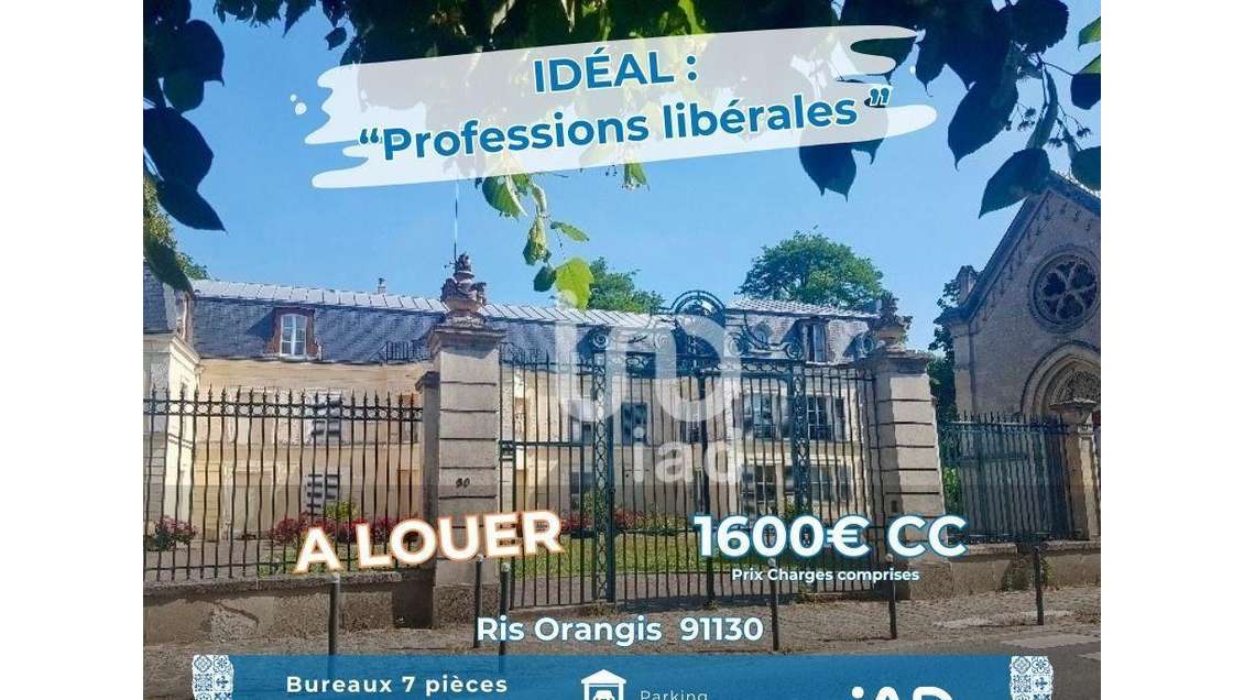 Location bureaux de caractère 133m² à Ris-Orangis