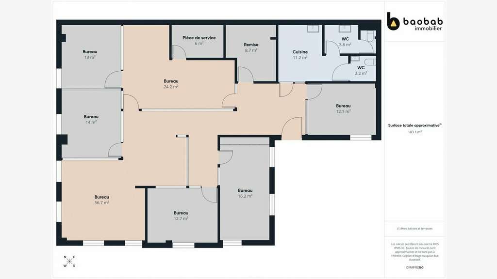 Bureaux - Parking proche - Saint Baldoph