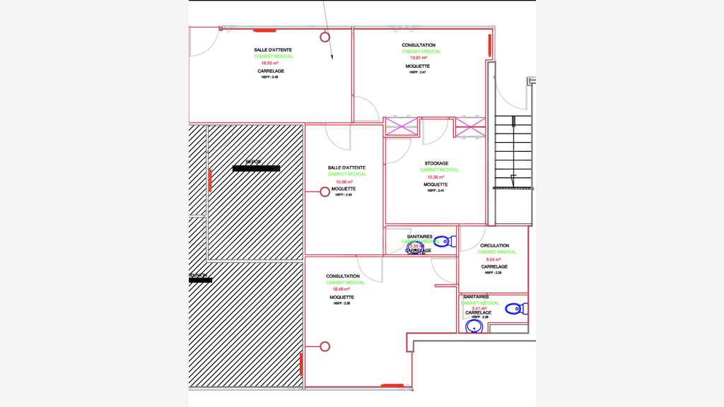 A louer bureaux 80m² centre-ville de Saint-Brieuc