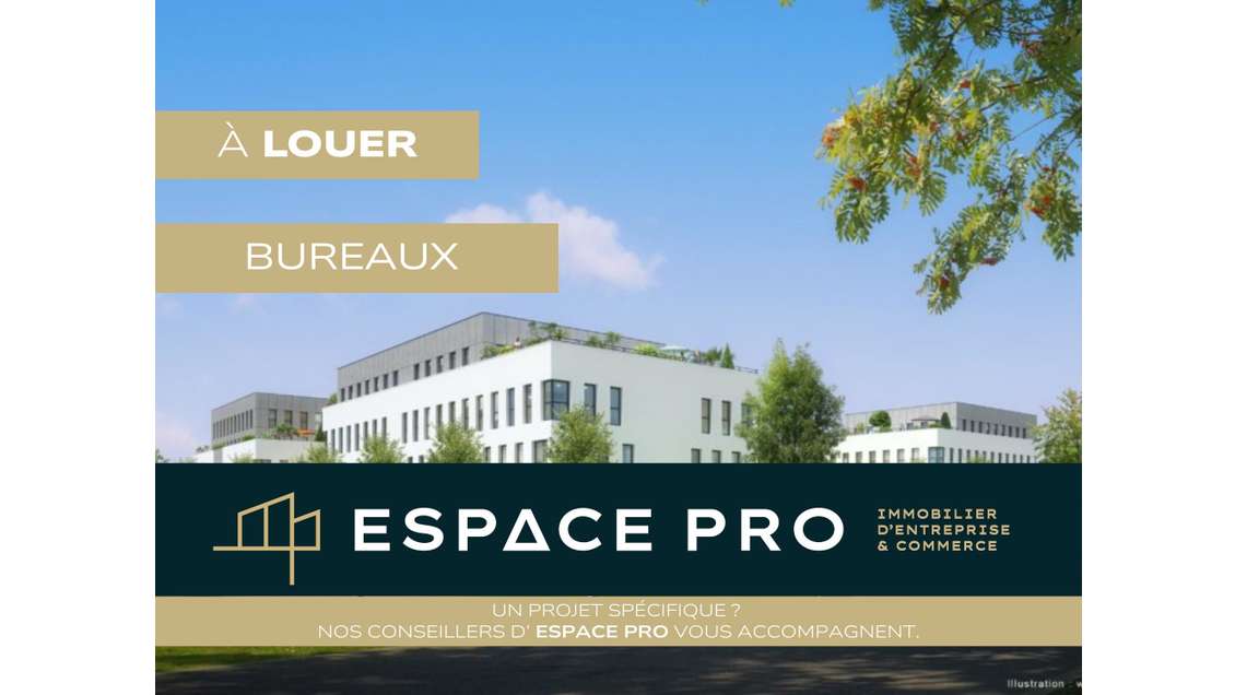A louer parc tertiaire de 104m² au Nord de Caen