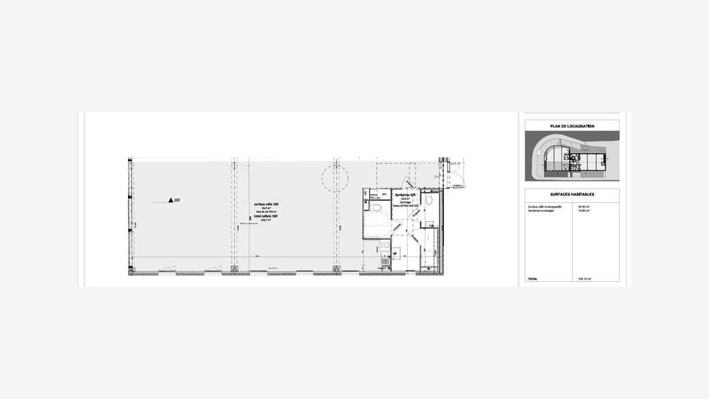 A louer bureaux 109m² en étage à Saint Gilles