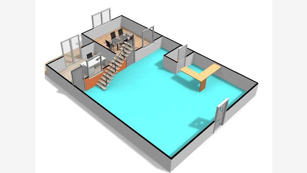 Location loft-bureau en duplex à Saint Herblain