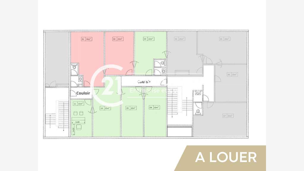 A louer bureau 11m² à Saint-Nazaire Océanis 
