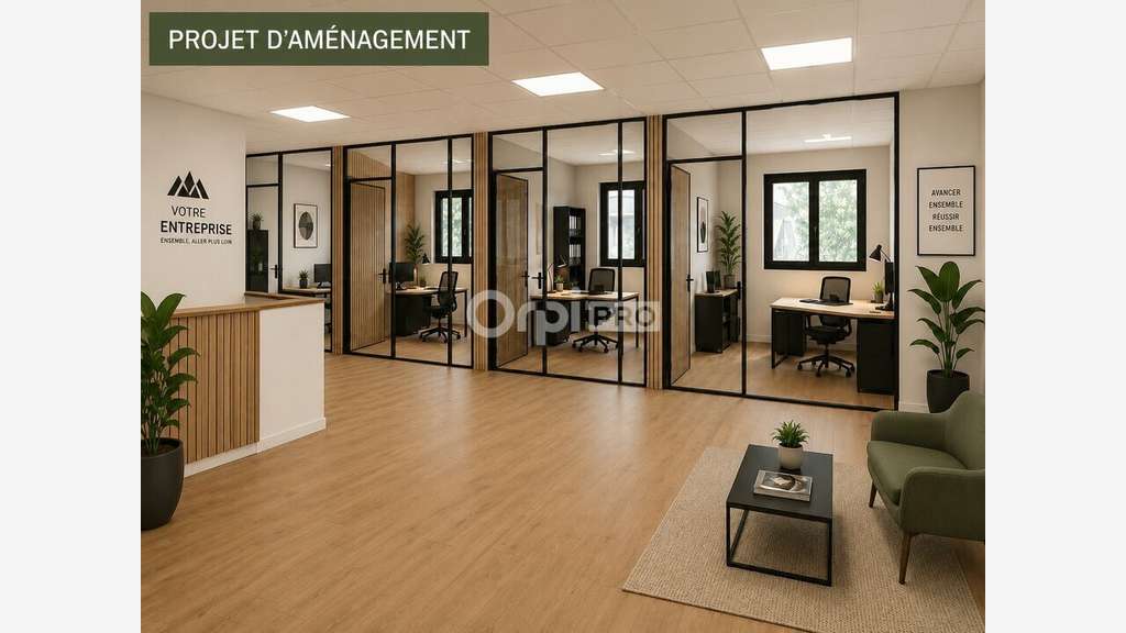 Location local mixte lumineux 113,75m² à Sauvagnon