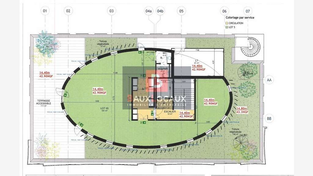 Bureaux 325m² R+4 à louer zone commerciale Sorgues