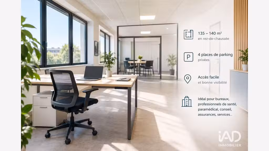 A louer bureaux 140m² RDC à Toulouse La Flambère