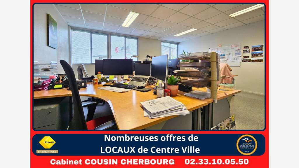A louer bureaux 433m² empl pratique à Tourlaville