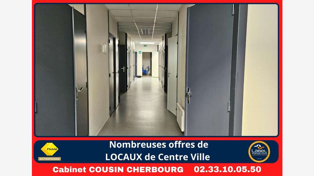 A louer bureaux 433m² empl pratique à Tourlaville
