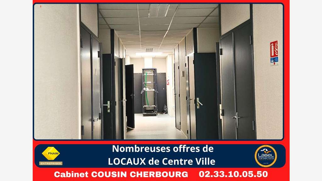 A louer bureaux 433m² empl pratique à Tourlaville