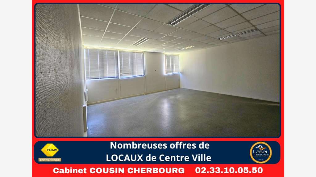 A louer bureaux 433m² empl pratique à Tourlaville